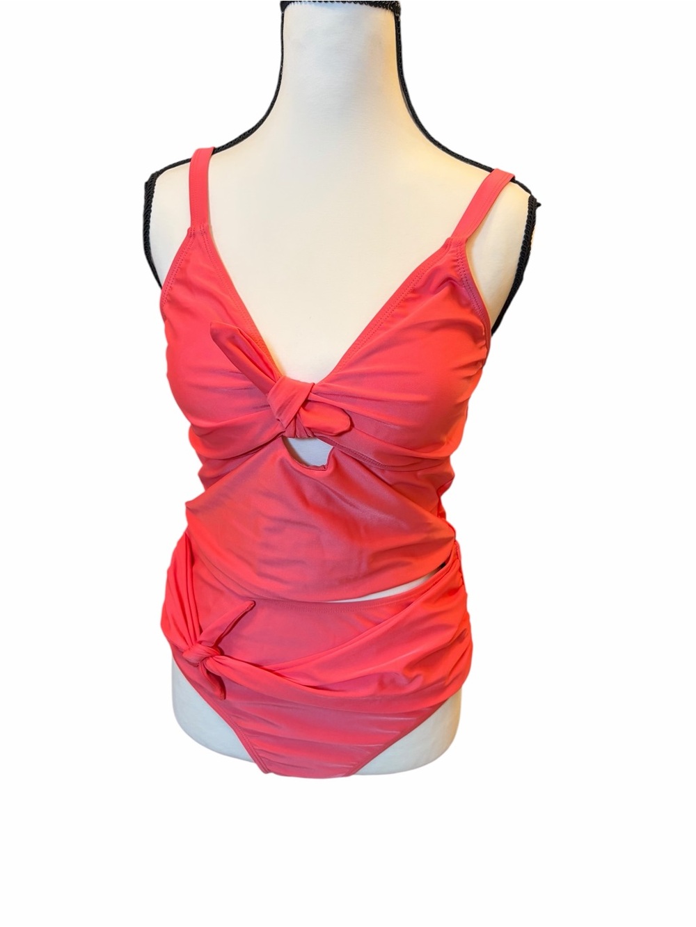 Tahari Coral Knot Front Tankini 2 Piece Set Size Large
